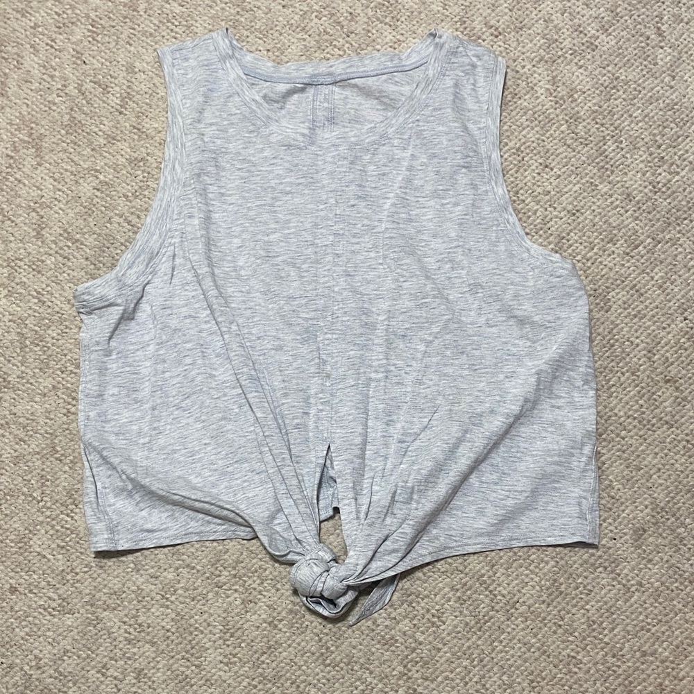 lululemon athletica Light Gray Knot-Front Tank Top